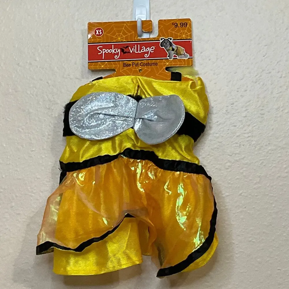 Spooky Village dog bumble bee costume Size XS